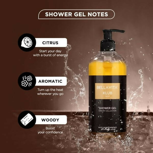 Bella Vita Luxury KLUB Man Body Wash Refreshing Shower Gel - Distacart
