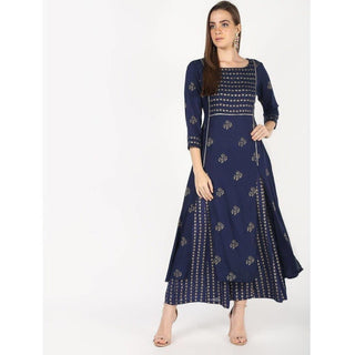 Cheera Women's Hand Block Print A-Line Kurta (CH042K)