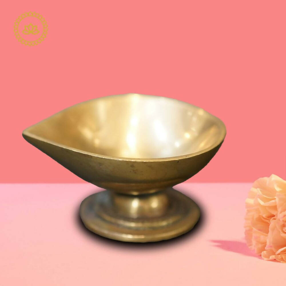 Brass Diya With Stand - Distacart