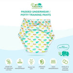 Thumbnail for Kindermum Cotton Padded Pull Up Training Pants/Padded Underwear For Kids Peachy Star & Green Car-Set of 2 pcs - Distacart