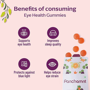 Panchamrit Eye Health Gummies-Orange Flavor - Distacart