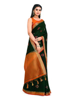 Thumbnail for Mimosa Women's Kanchipuram Art Silk Green Saree - Distacart