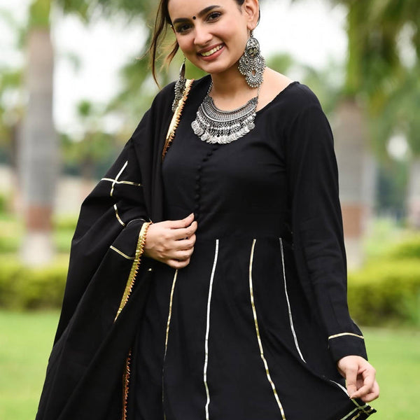 Cheera Black Sharara set