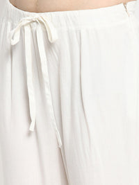 Thumbnail for NOZ2TOZ White Yoke Design Kurta With Dhoti Pants & Dupatta - Distacart