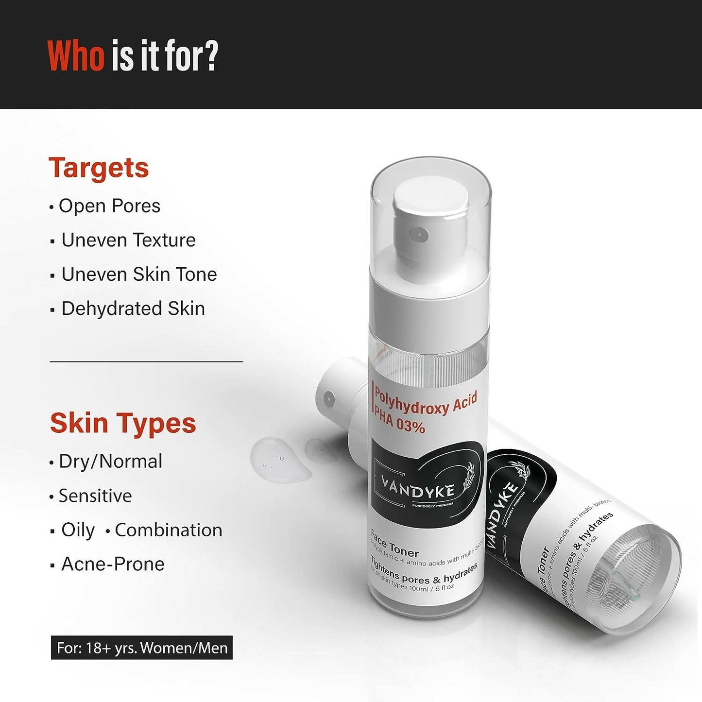 Vandyke 3% PHA Face Toner - Distacart