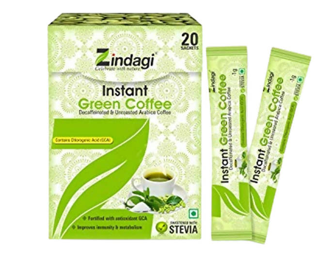 Zindagi Instant Green Coffee Powder Sachets - Distacart