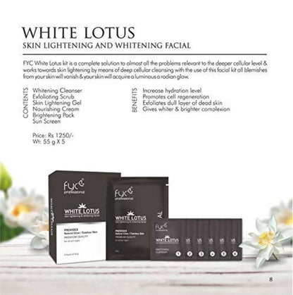 FYC Professional White Lotus Facial kit Benefits
