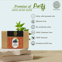 Thumbnail for Buddha Natural Anti Acne Soap - Fights Acne Pimple, Breakouts, Blemish, Blackheads - Distacart
