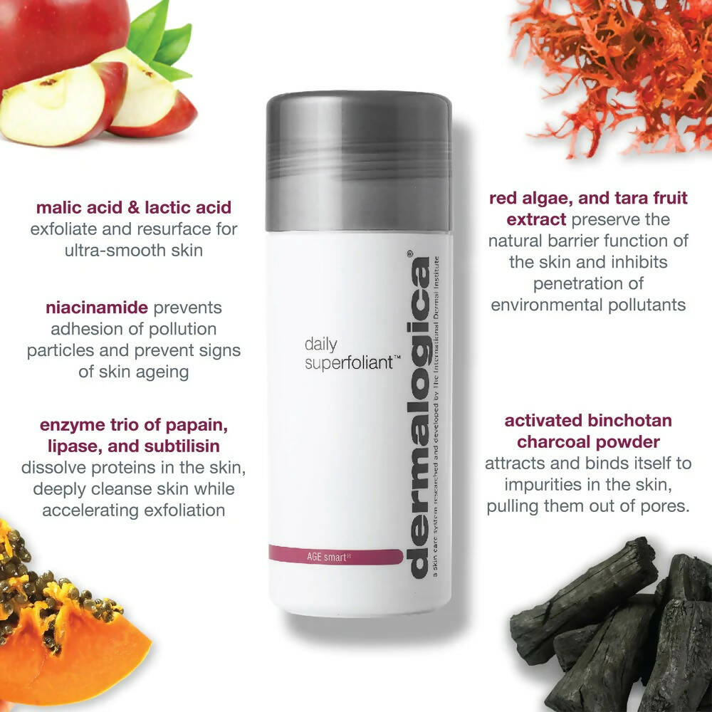 Dermalogica Daily Superfoliant Anti-Pollution Face Scrub with Charcoal - Distacart