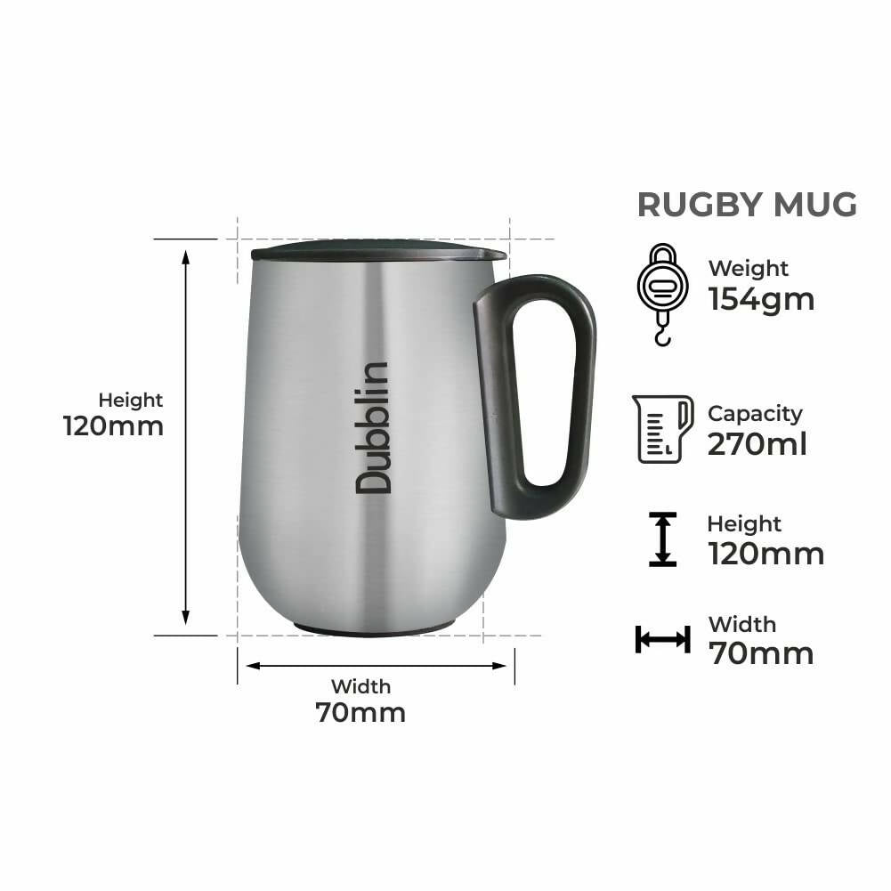 Dubblin Rugby Stainless Steel Mug - Distacart
