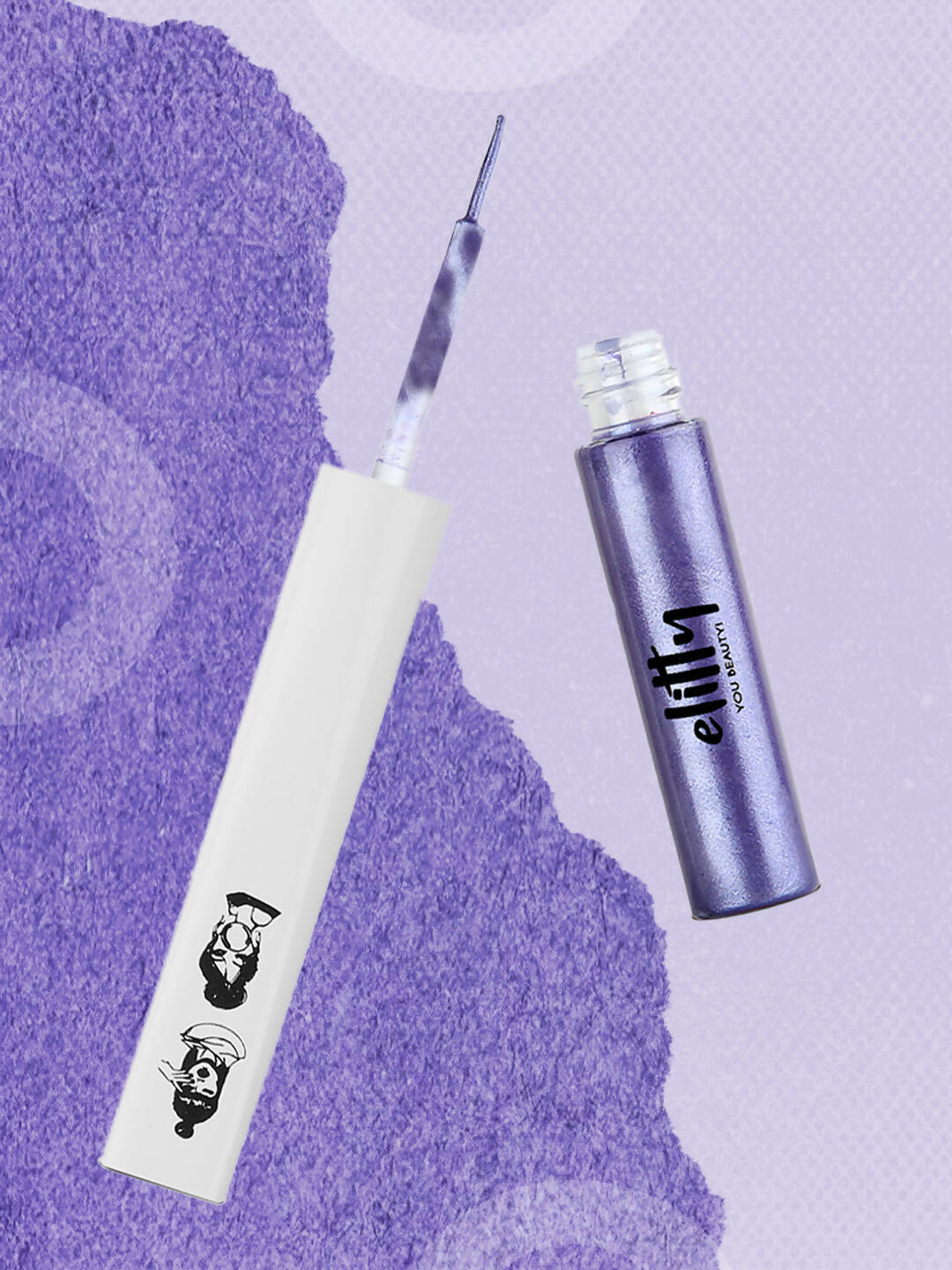 Elitty Purple Pop Color Metallic Finish Liquid Eyeliner - Lucid Dreaming (Purple) - Distacart