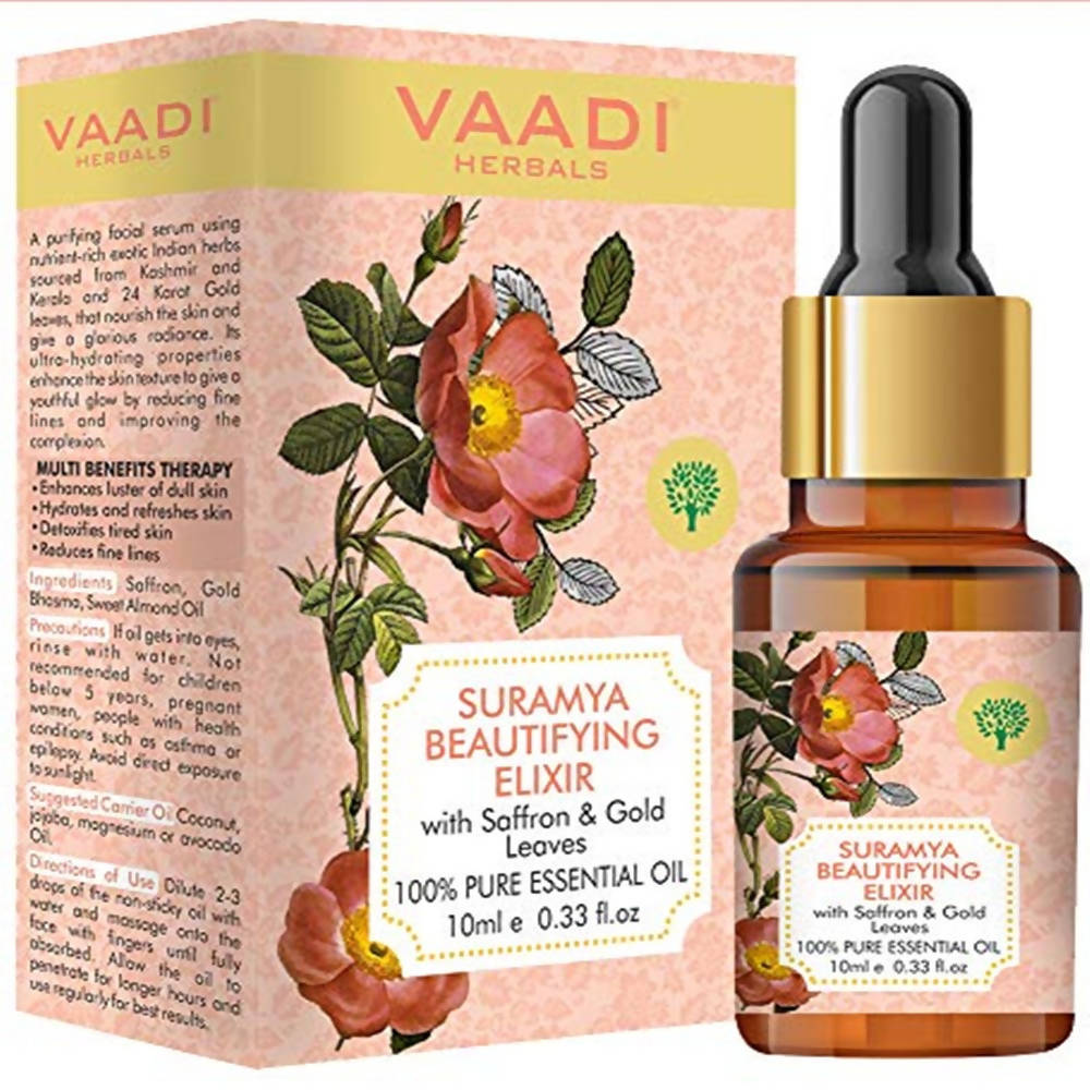 Vaadi Herbals Suramya Beautifying Elixr With Saffron Gold Leaves - Distacart