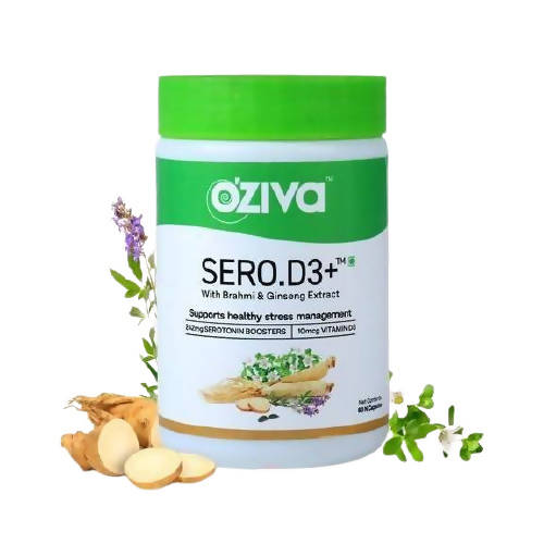 OZiva Sero.D3+ With Brahmi & Ginseng Extract Capsules