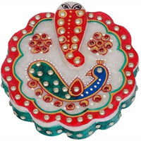 Thumbnail for Handicraft Marble Hand Crafted Ganesh Chopra, Kumkum Box