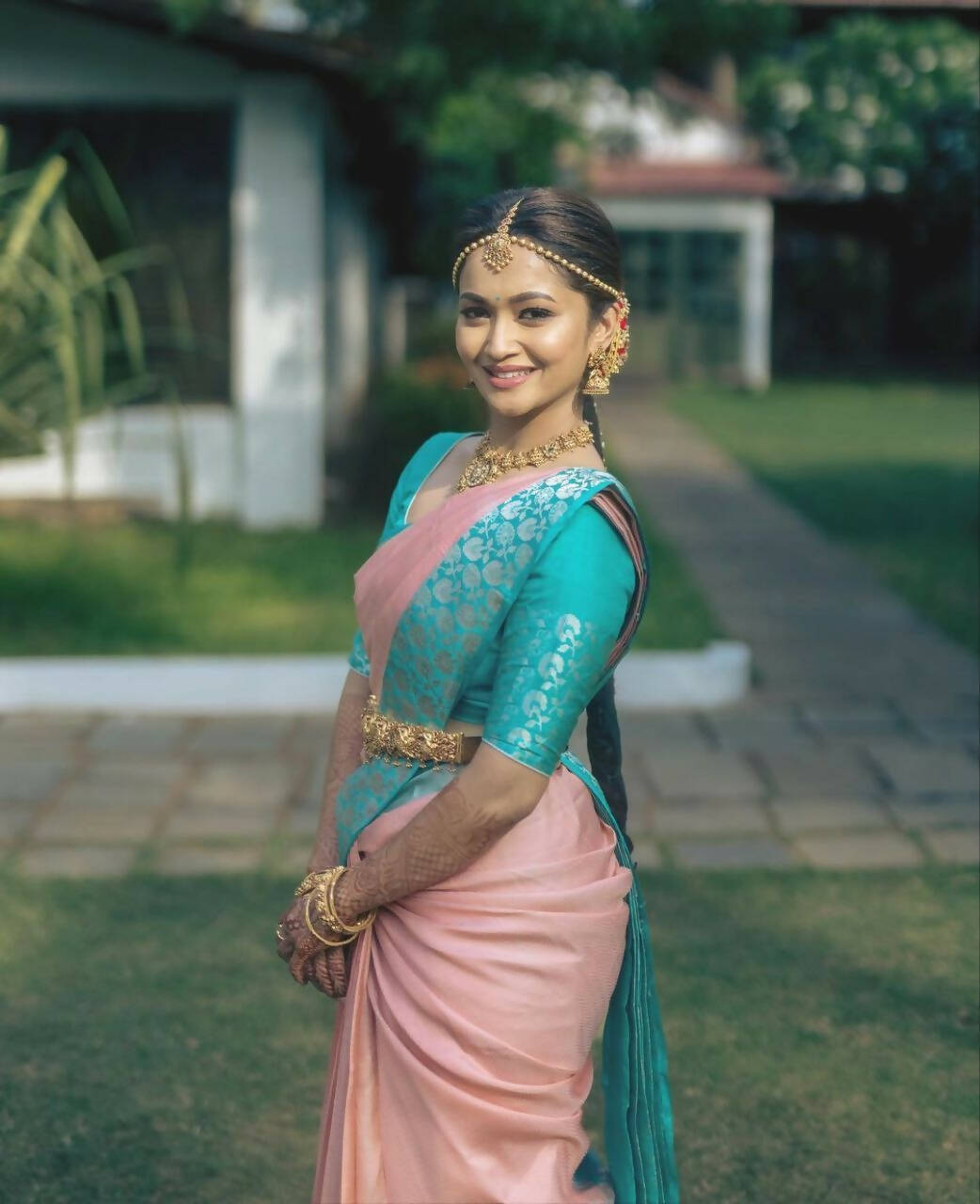 DEIANA'S Beautiful Golden Jari with New Design Soft Lichi Silk Saree - Peach - Distacart