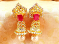 Thumbnail for Ad Ruby Bell Type Jhumkas