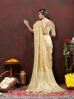 Thumbnail for Lorenvalley Fashion Cream Cotton Woven Design with Zari Weaving Design Saree - Distacart