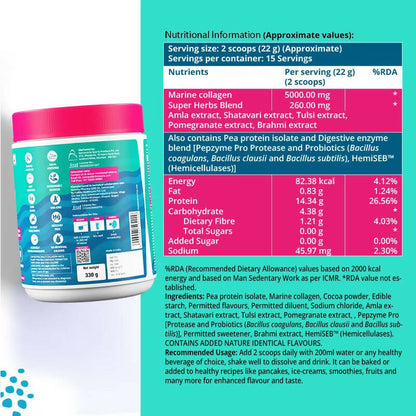 Chicnutrix Daily Collagen With Plant Protein - Mochaccino Flavor - Distacart