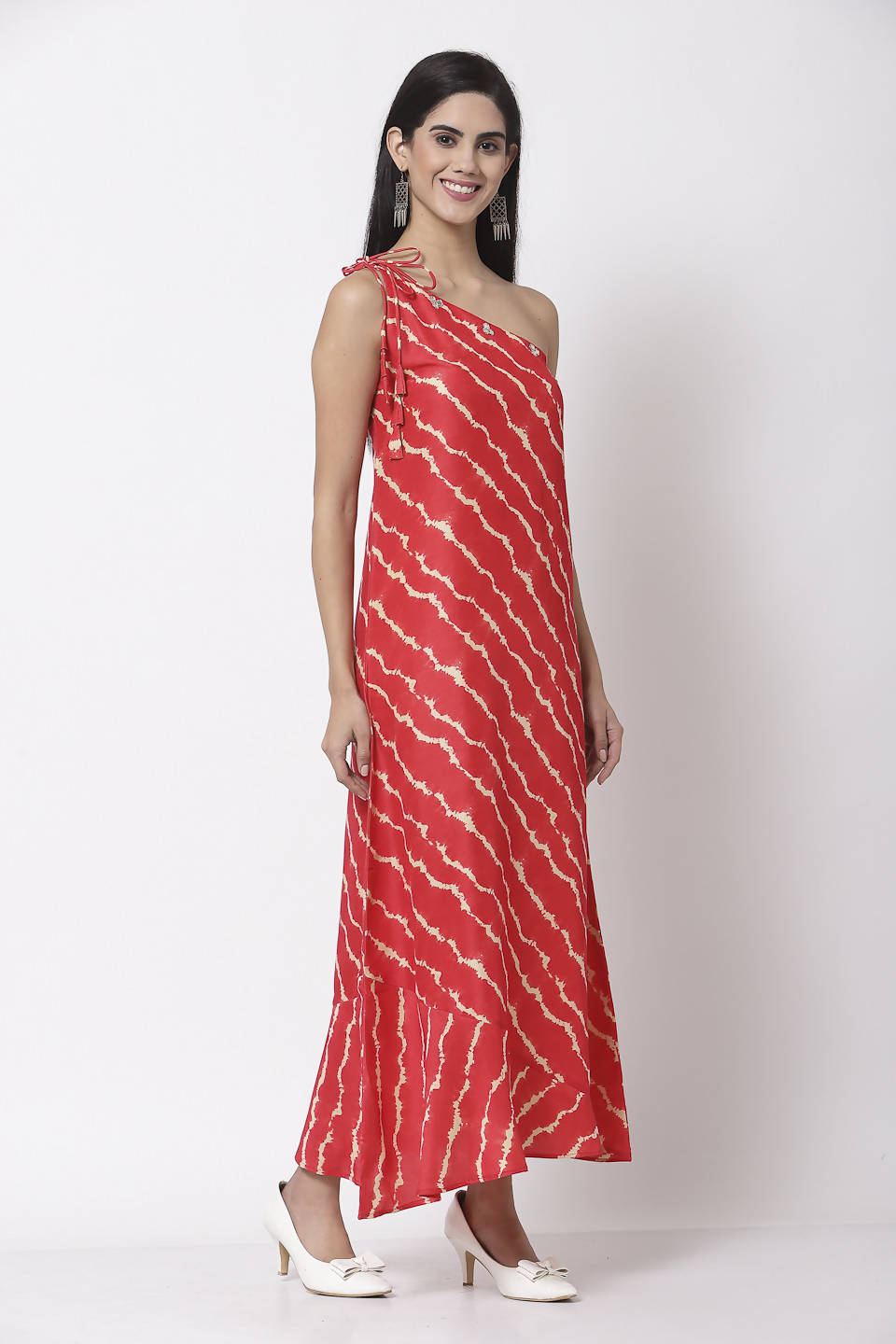 Myshka Women's Silk Blend Printed Sleeveless Dress