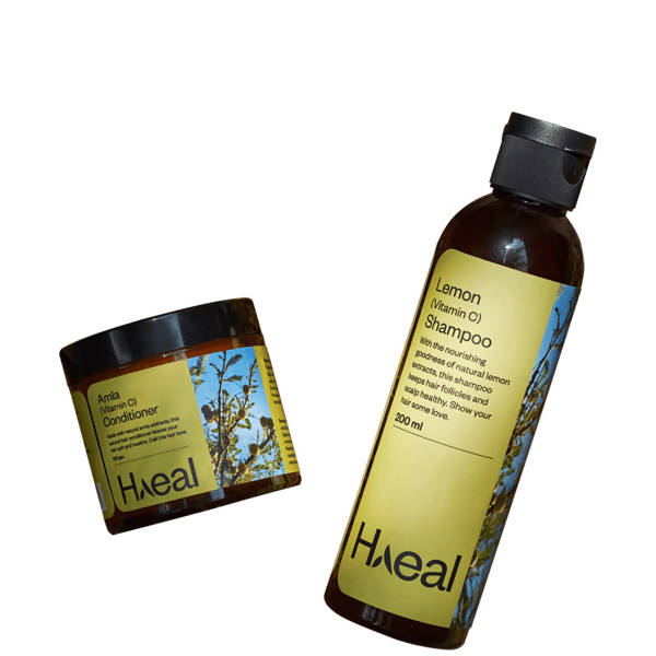 Haeal Lemon Vitamin C Shampoo + Amla Vitamin C Conditioner Combo