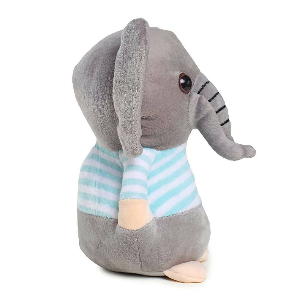 Webby Soft Animal Plush Elephant Toy 20cm-Blue - Distacart