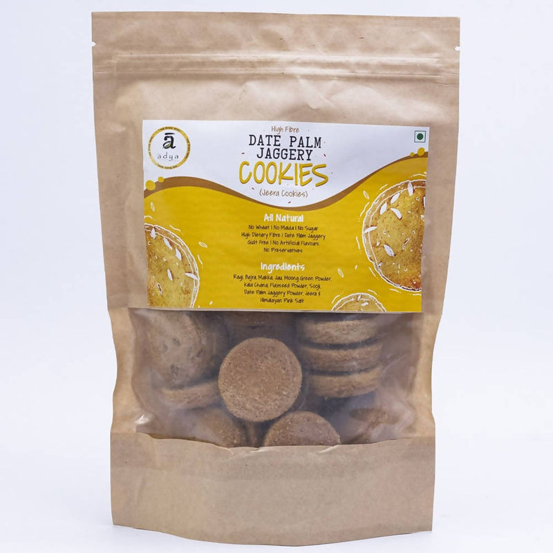 Adya Organics Date Palm Jaggery Cumin Cookies – Jeera Biscuits