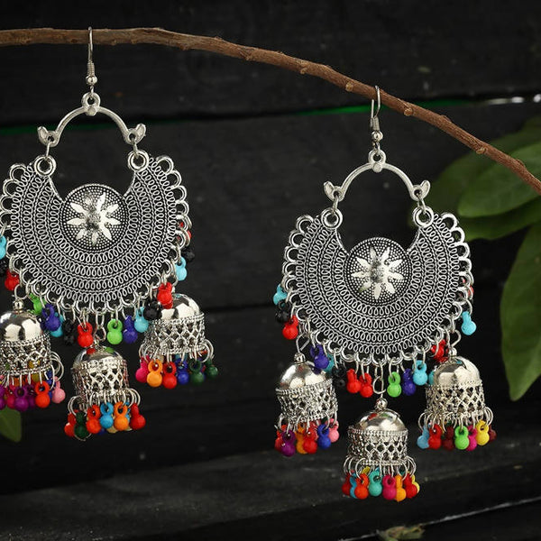 Mominos Fashion Johar Kamal Women's Oxidised Multicolour Earrings - Distacart
