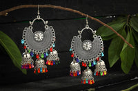 Thumbnail for Mominos Fashion Johar Kamal Women's Oxidised Multicolour Earrings - Distacart