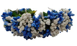 Thumbnail for Blue & White Pollens Bridal Hair Gajra - Distacart