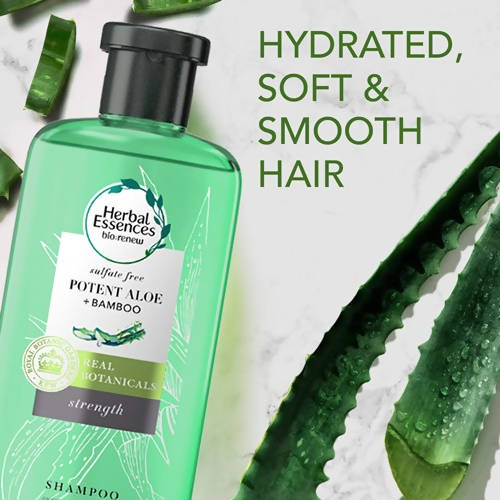 Sulfate Free potent Aloe +Bamboo Real Botanicals Strength Shampoo 400 ml