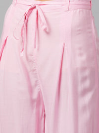 Thumbnail for NOZ2TOZ Women Pink Ethnic Motifs Kurta - Distacart