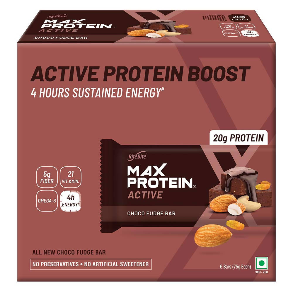 RiteBite Max Protein Active Choco Fudge Bar - Distacart