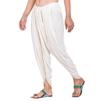 Thumbnail for Asmaani White color Dhoti Patiala with Embellished Border