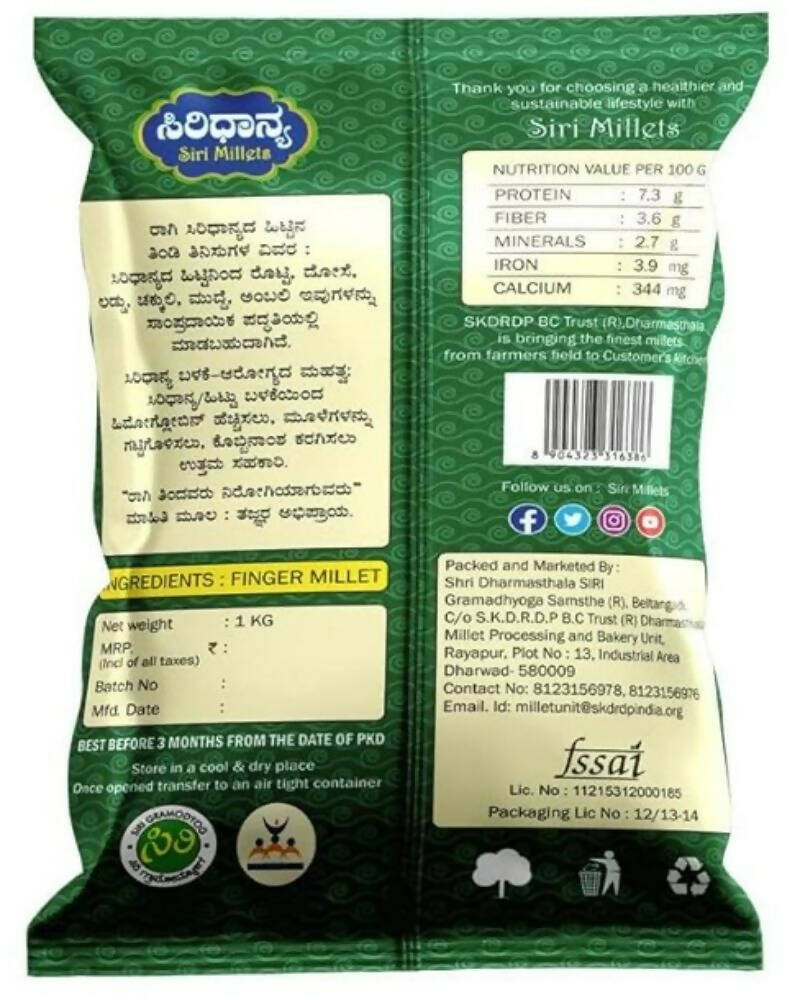 Siri Millets Organic Finger Millet Flour (Ragi Atta) - Distacart