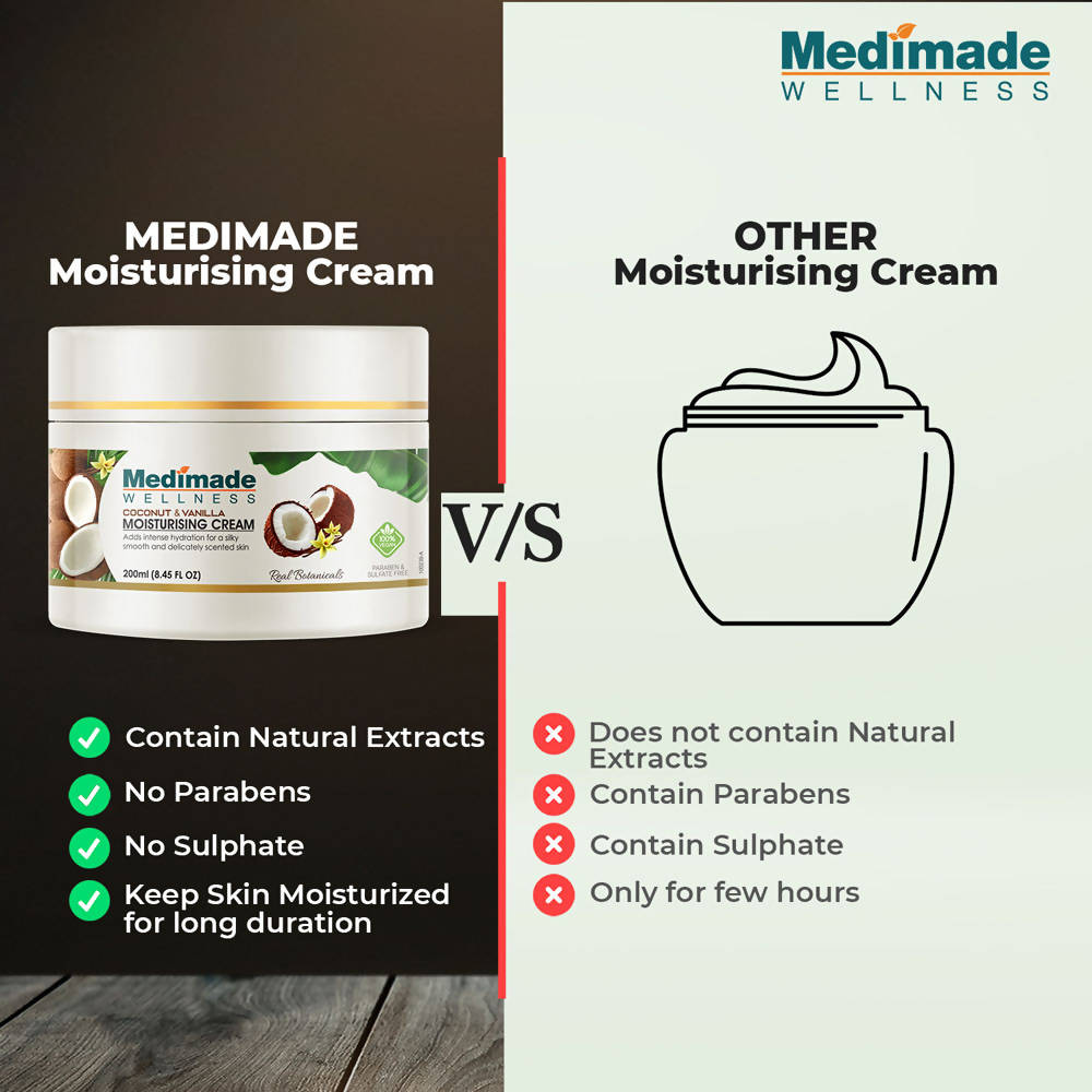 Medimade Wellness Coconut & Vanilla Moisturising Cream - Distacart