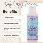Thumbnail for Vigini Early Anti Greying Hair Care Oil with Amla, Onion Seed Oil, Flaxseed Oil - Distacart