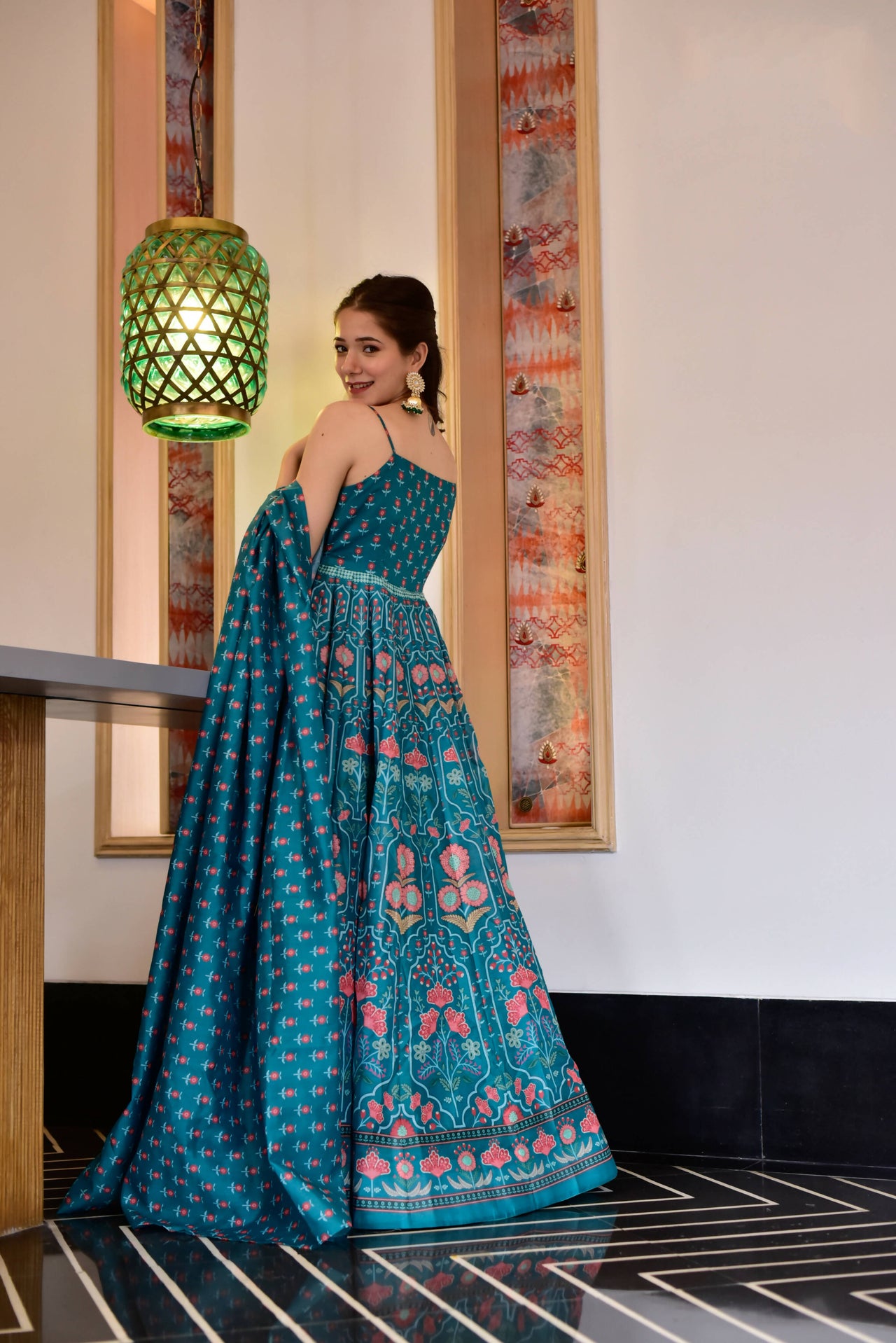 Everywhere Designer Rama Silk Cotton Stitched Suit With Dupatta - Anbazaar - Distacart