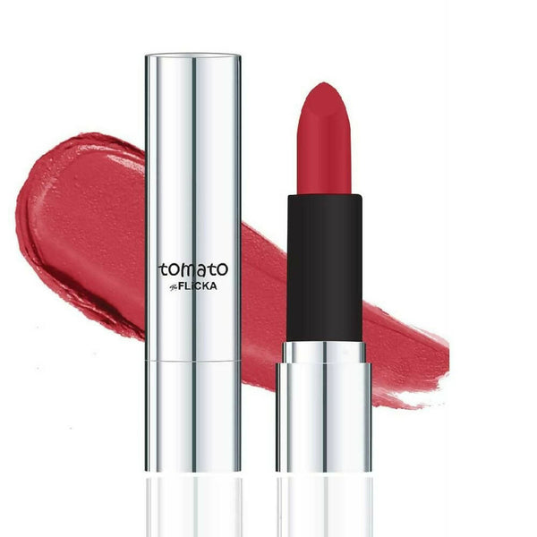 Flicka Tomato Red Matte Finish Lipstick Shade 23 - Distacart