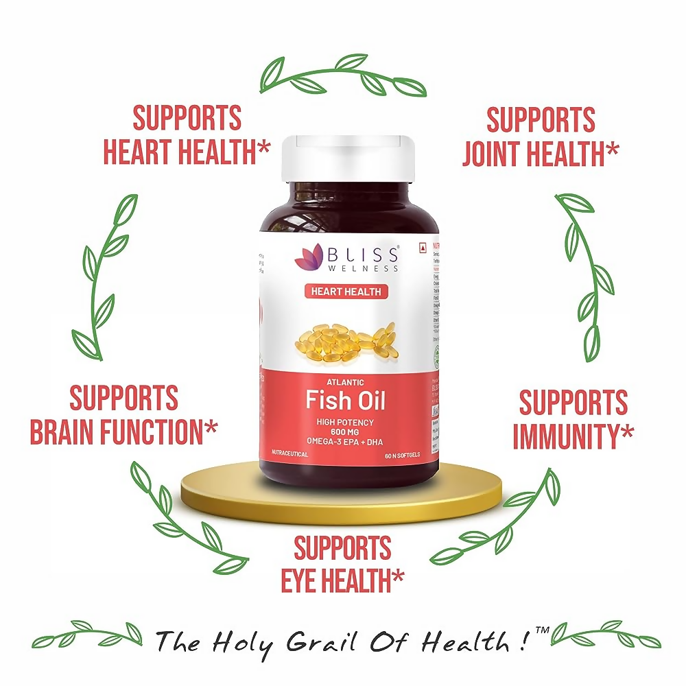 Bliss Welness Fish Oil Softgel Capsules - Distacart