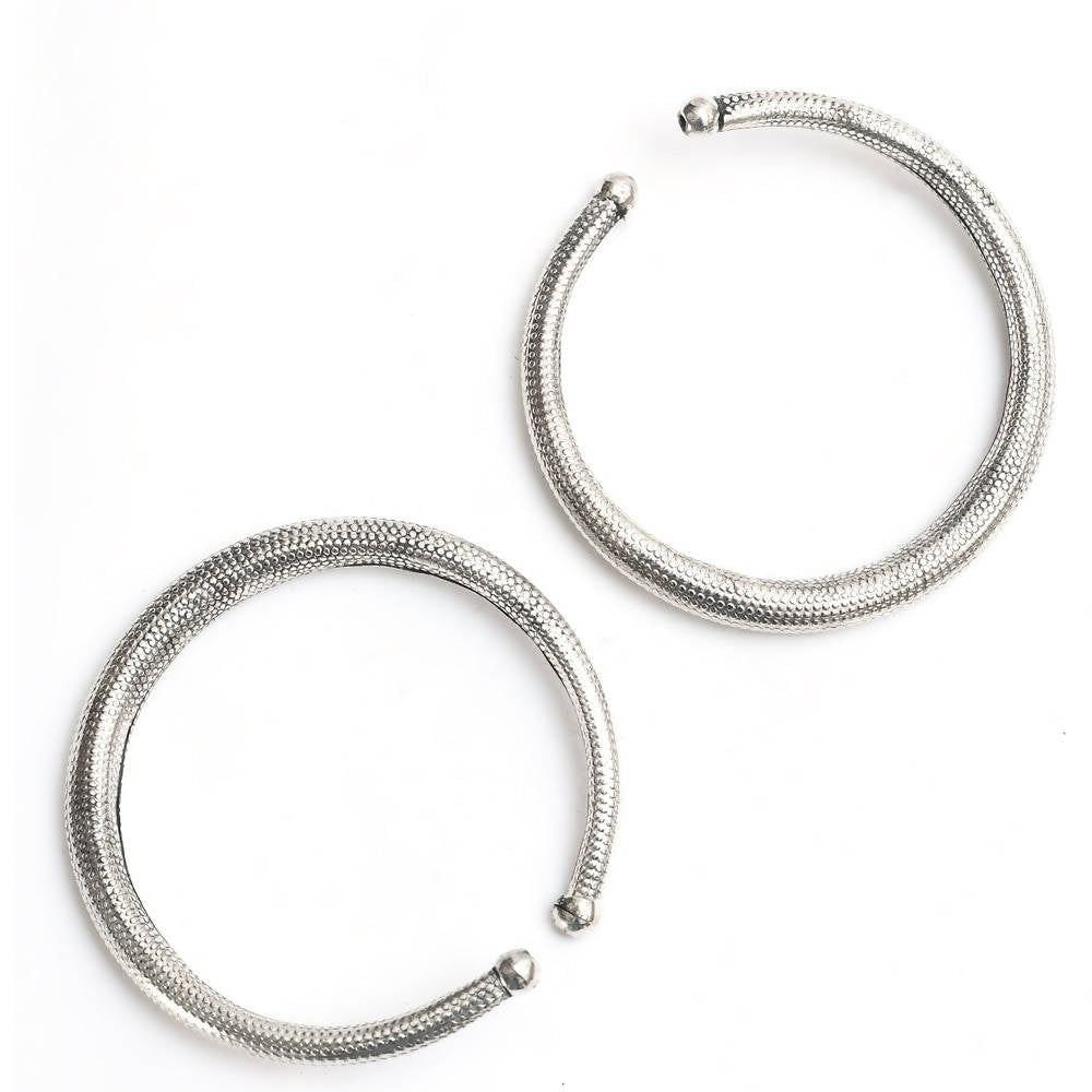 Mominos Fashion Kamal Johar Oxidised Silver Anklets