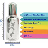 Thumbnail for Goodmunchkins Stainless Steel Feeding Bottle 304 Grade Steel, Jointless, BPA Free, Rustfree Bottle 150 ml - Distacart