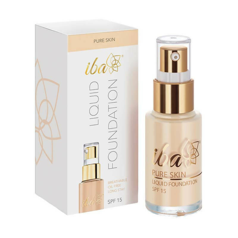Iba Pure Skin Liquid Foundation SPF 15 - Snow White - Distacart