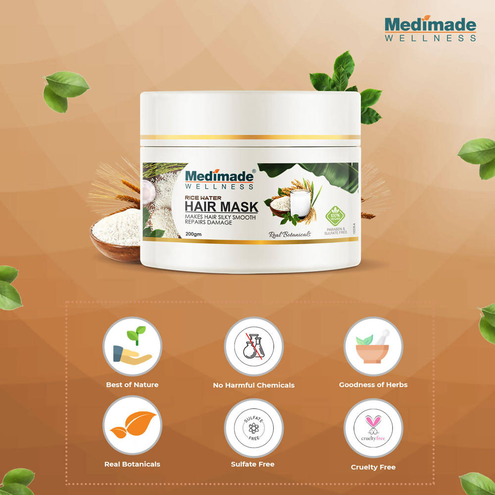 Medimade Wellness Rice Water Hair Mask - Distacart