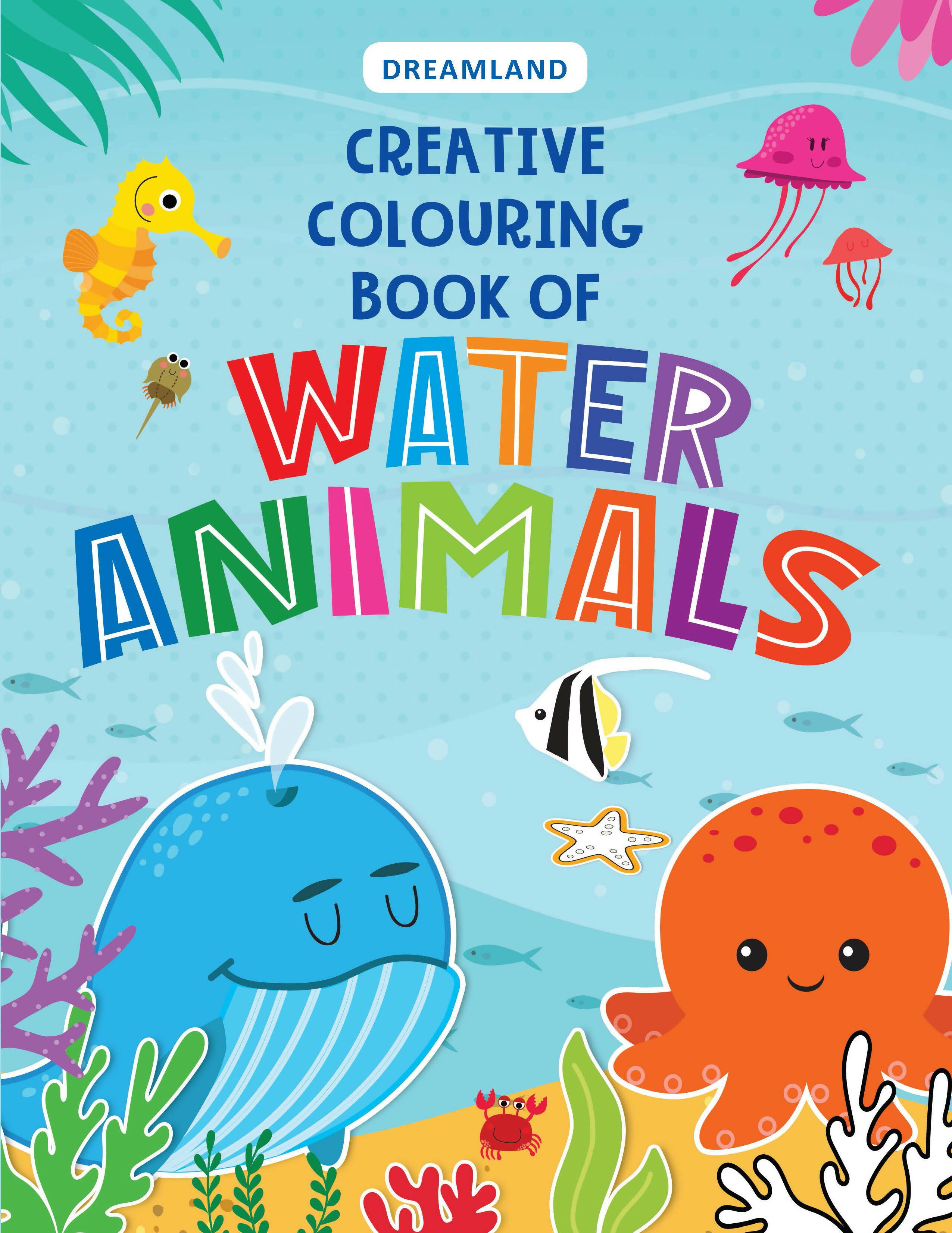 Dreamland Creative Colouring Book - Water Animals - Distacart