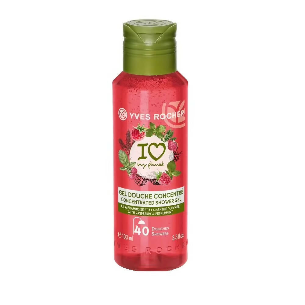 Yves Rocher Concentrated Shower Gel - Raspberry & Peppermint - Distacart