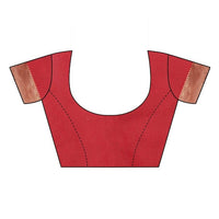 Thumbnail for Vamika Banarasi Jacquard Weaving Red Blouse