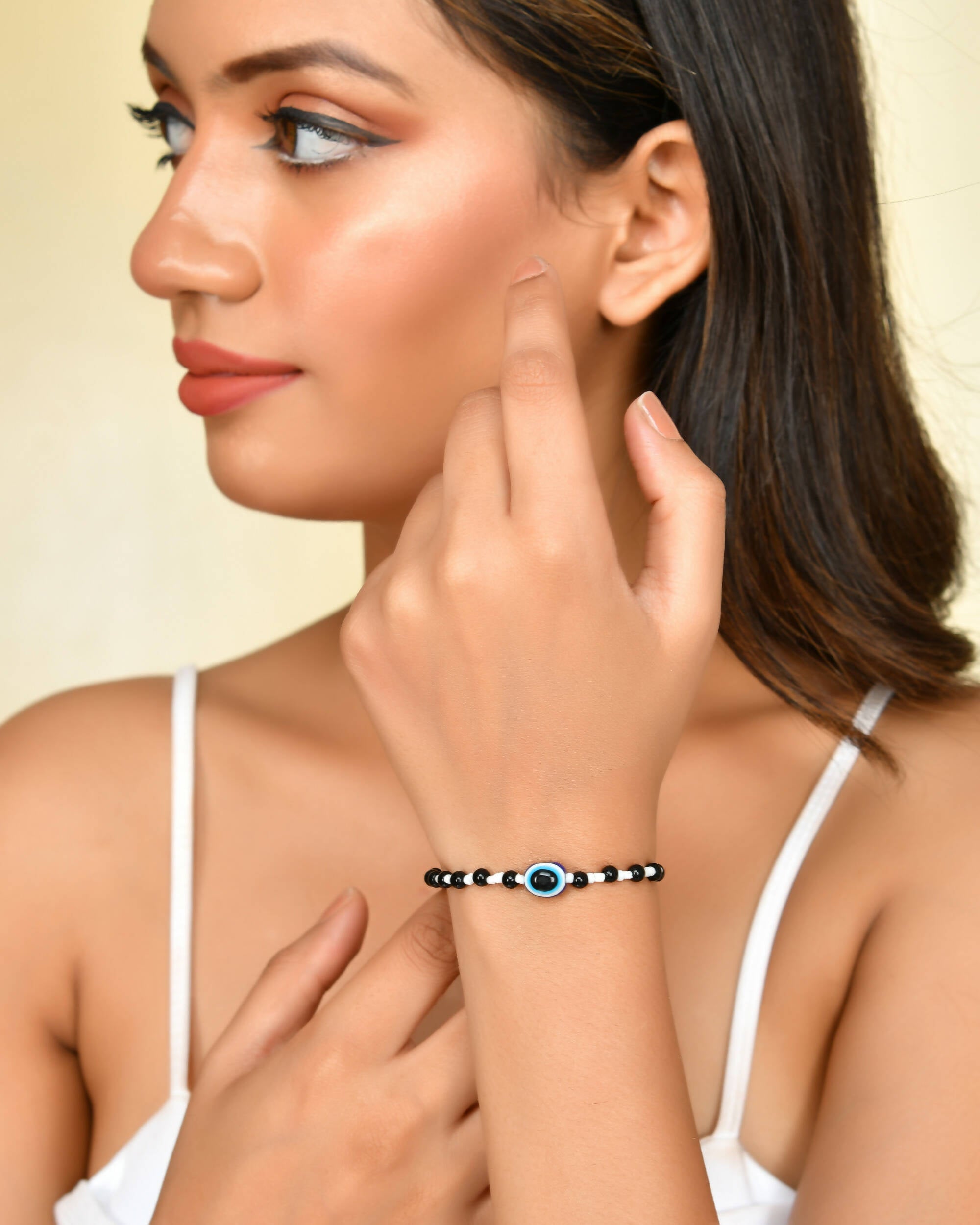 VOJ Stainless Steel Beads Brass Bracelet - Distacart