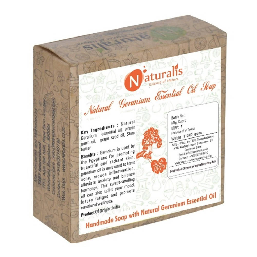 Naturalis Essence Of Nature Handmade Soap With Natural Geranium Essential Oil - Distacart