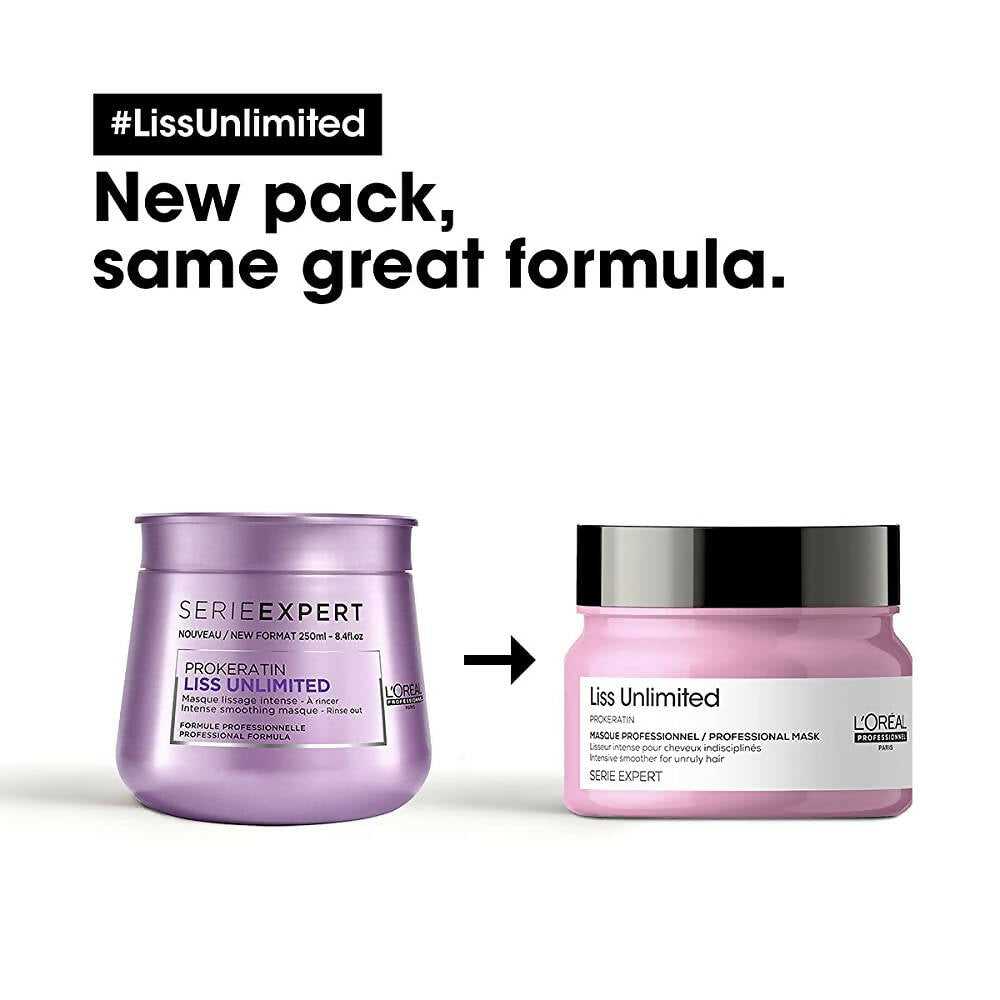 L'Oreal Paris Liss Unlimited Hair Mask With Pro-Keratin, Serie Expert - Distacart
