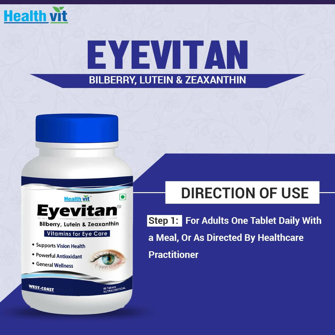 Healthvit Eyevitan Tablets for Eye Care - Distacart